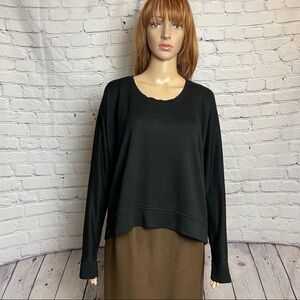 Alexander Wang Black Sweatshirt Hi-Low Size M